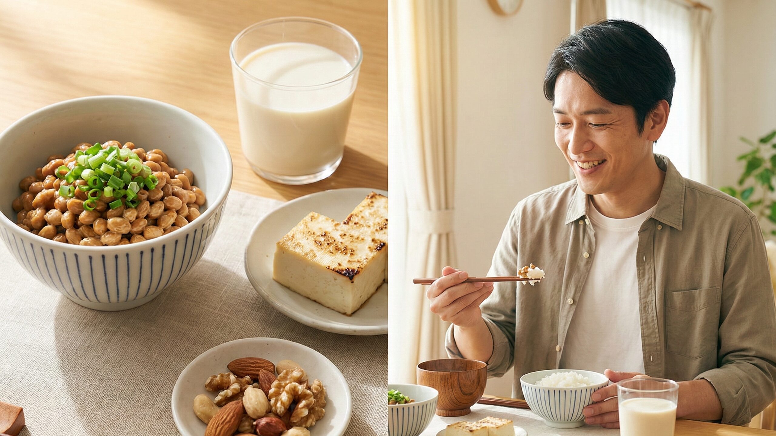 納豆やナッツ類などミネラル補給に最適な和食メニュー